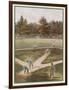 Game of Baseball in an Open Field Spectators Round the Perimeter-null-Framed Art Print