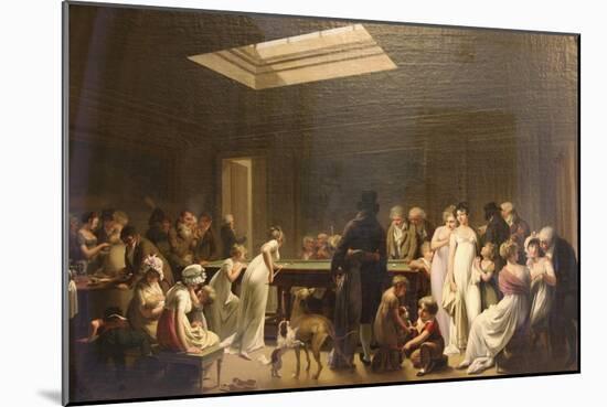 Game of Billiards, 1807-Louis Leopold Boilly-Mounted Giclee Print