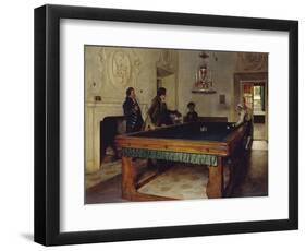 Game of Billiards, 1893-Tito Lessi-Framed Premium Giclee Print