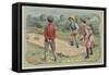 Game of Bocce-null-Framed Stretched Canvas