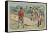 Game of Bocce-null-Framed Stretched Canvas