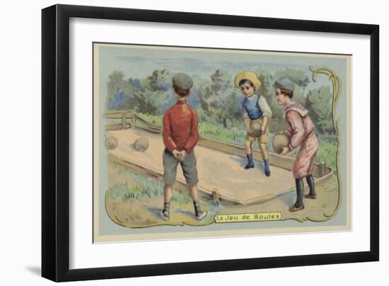 Game of Bocce-null-Framed Premium Giclee Print