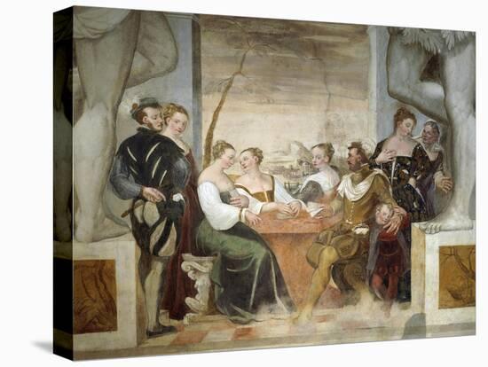 Game of Cards-Giovanni Antonio Fasolo-Stretched Canvas