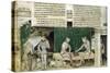 Game of Checkers, Miniature, France, 14th Century-null-Stretched Canvas