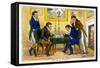Game of Chess, Pub. Mccleary, Dublin, 1819-George Cruikshank-Framed Stretched Canvas