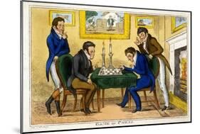 Game of Chess, Pub. Mccleary, Dublin, 1819-George Cruikshank-Mounted Giclee Print