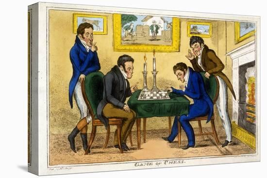 Game of Chess, Pub. Mccleary, Dublin, 1819-George Cruikshank-Stretched Canvas