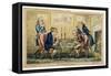 Game of Chess, Published by H. Humphrey, London-George Cruikshank-Framed Stretched Canvas