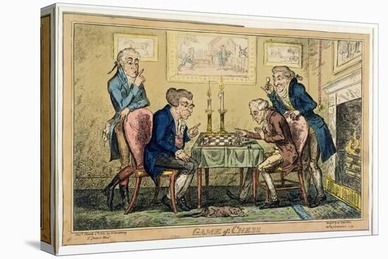 Game of Chess, Published by H. Humphrey, London-George Cruikshank-Stretched Canvas