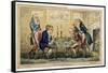 Game of Chess, Published by H. Humphrey, London-George Cruikshank-Framed Stretched Canvas