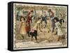 Game of Croquet-null-Framed Stretched Canvas