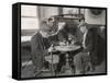 Game of Dominoes in an English Country Pub-null-Framed Stretched Canvas