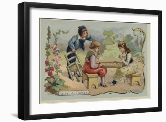 Game of Draughts-null-Framed Giclee Print