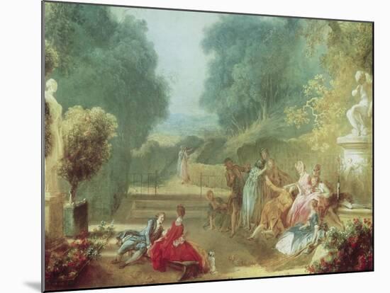 Game of Hot Cockles-Jean-Honoré Fragonard-Mounted Giclee Print