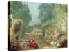 Game of Hot Cockles-Jean-Honoré Fragonard-Stretched Canvas