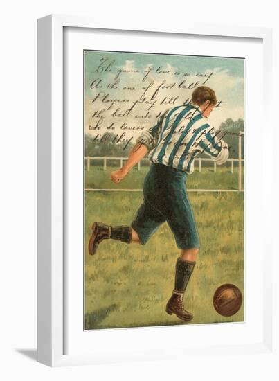 Game of Love, Soccer Player-null-Framed Art Print