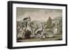 Game of Saccomazzone, 1790, by Carlo Lasinio (1759-1838), Colour, Italy, 18th Century-null-Framed Premium Giclee Print