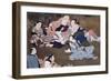 Game of Shogi in Garden-Iwasa Matabei-Framed Giclee Print