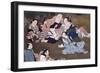 Game of Shogi in Garden-Iwasa Matabei-Framed Giclee Print