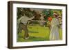 Game of Tennis, Luxembourg Gardens, C.1906 (Panel)-Samuel John Peploe-Framed Premium Giclee Print