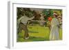 Game of Tennis, Luxembourg Gardens, C.1906 (Panel)-Samuel John Peploe-Framed Premium Giclee Print