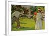 Game of Tennis, Luxembourg Gardens, C.1906 (Panel)-Samuel John Peploe-Framed Giclee Print