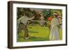 Game of Tennis, Luxembourg Gardens, C.1906 (Panel)-Samuel John Peploe-Framed Giclee Print