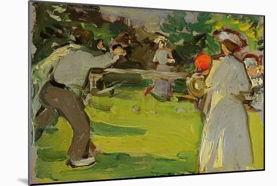 Game of Tennis, Luxembourg Gardens, C.1906 (Panel)-Samuel John Peploe-Mounted Giclee Print