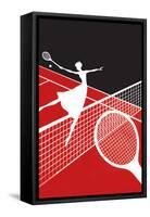 Game of Tennis-null-Framed Stretched Canvas