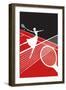 Game of Tennis-null-Framed Art Print