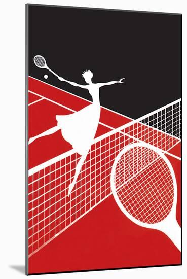 Game of Tennis-null-Mounted Art Print