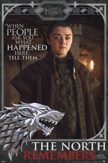 Game Of Thrones - Arya-The North Remembers-null-Lamina Framed Poster