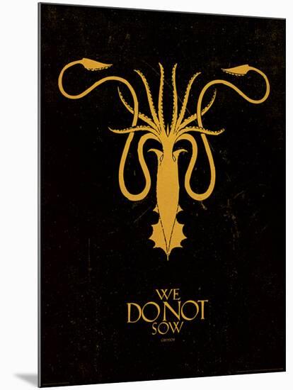 Game of Thrones - Greyjoy-null-Mounted Art Print