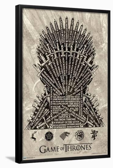 Game of Thrones - Iron Throne-Trends International-Framed Poster