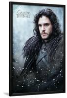 Game Of Thrones- Jon Snow In Winter-null-Lamina Framed Poster