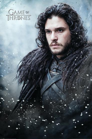 Game Of Thrones- Jon Snow In Winter-null-Lamina Framed Poster