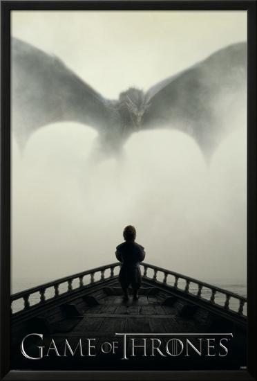 Game of Thrones - Lion & A Dragon-null-Lamina Framed Poster