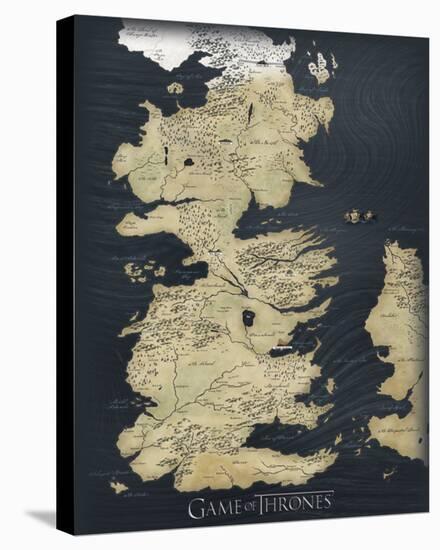 Game of Thrones Map-null-Stretched Canvas