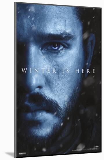 Game Of Thrones - S7-Jon Snow-null-Mounted Poster