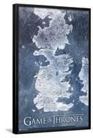 Game of Thrones - Winter Map-Trends International-Framed Poster