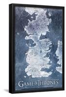 Game of Thrones - Winter Map-Trends International-Framed Poster