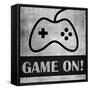 Game on Monochrome-Denise Brown-Framed Stretched Canvas