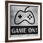 Game on Monochrome-Denise Brown-Framed Art Print