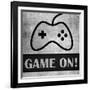 Game on Monochrome-Denise Brown-Framed Art Print