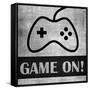 Game on Monochrome-Denise Brown-Framed Stretched Canvas