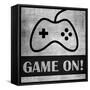 Game on Monochrome-Denise Brown-Framed Stretched Canvas