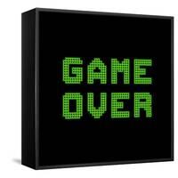 Game Over On A Green Grid Digital Display-wongstock-Framed Stretched Canvas
