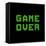 Game Over On A Green Grid Digital Display-wongstock-Framed Stretched Canvas