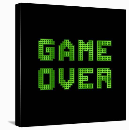 Game Over On A Green Grid Digital Display-wongstock-Stretched Canvas