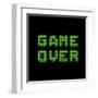 Game Over On A Green Grid Digital Display-wongstock-Framed Art Print